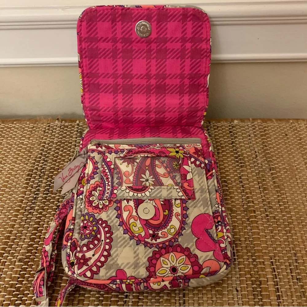 Vera Bradley Paisley Meets Plaid Mini Hipster Crossbody Bag